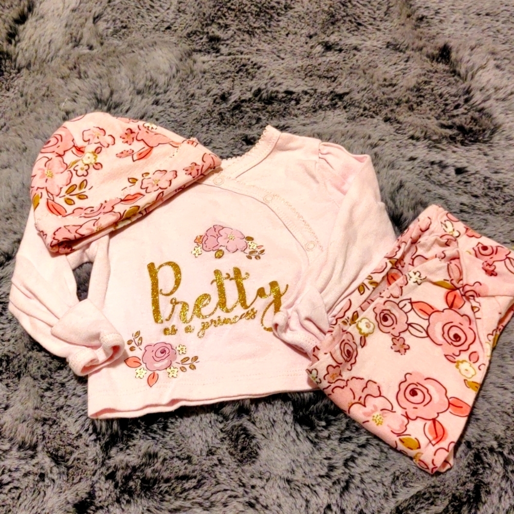 Three-piece pink set